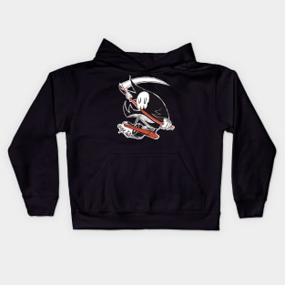 Dark Grin Reaper on Onewheel Kids Hoodie